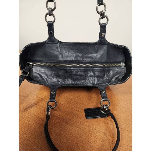 Coach Mia Op Art Lurex Black Canvas Tote 15746 - Picture 13 of 13